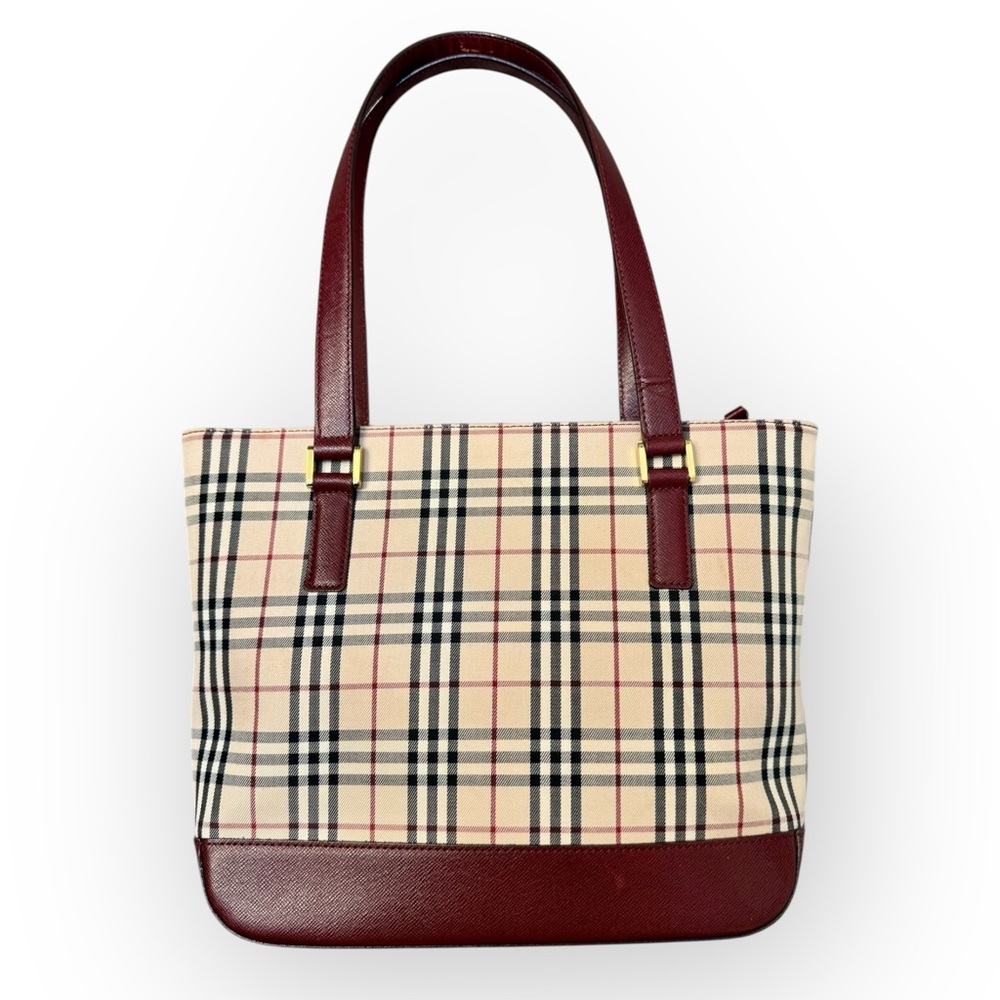 BURBERRY Nova Check Tote Handbag - Picture 2 of 16